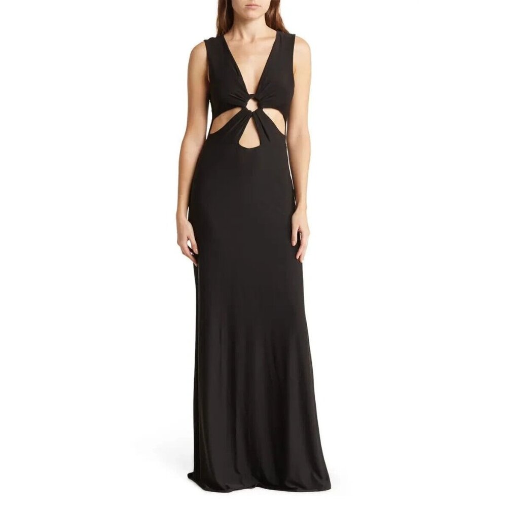 Love By Design Women Josetta Sleeveless Maxi Dress Black Size Medium
